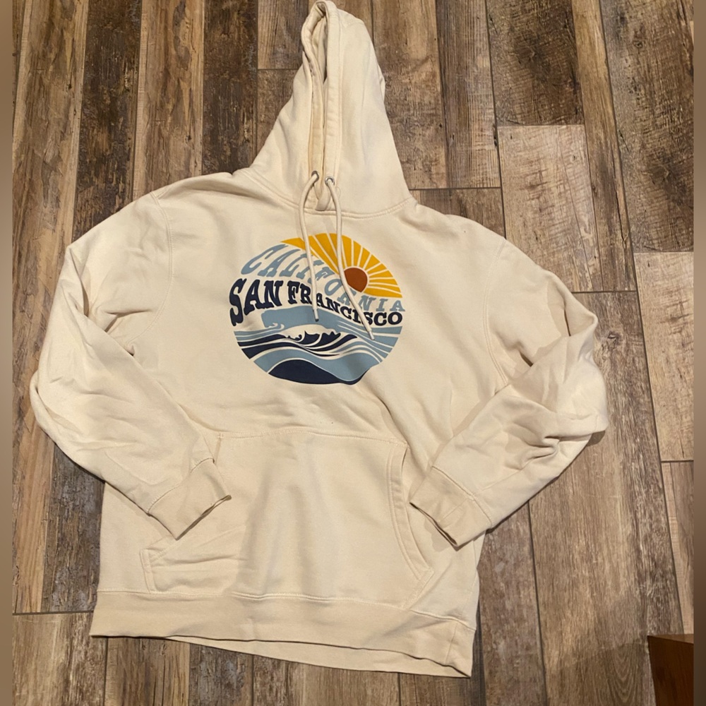 San Francisco Graphic Pullover Hoodie - Cream